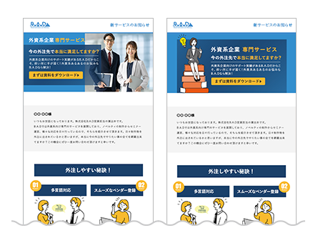  ABテストでどちらがお客様のニーズにあった内容・デザインかも計測できる